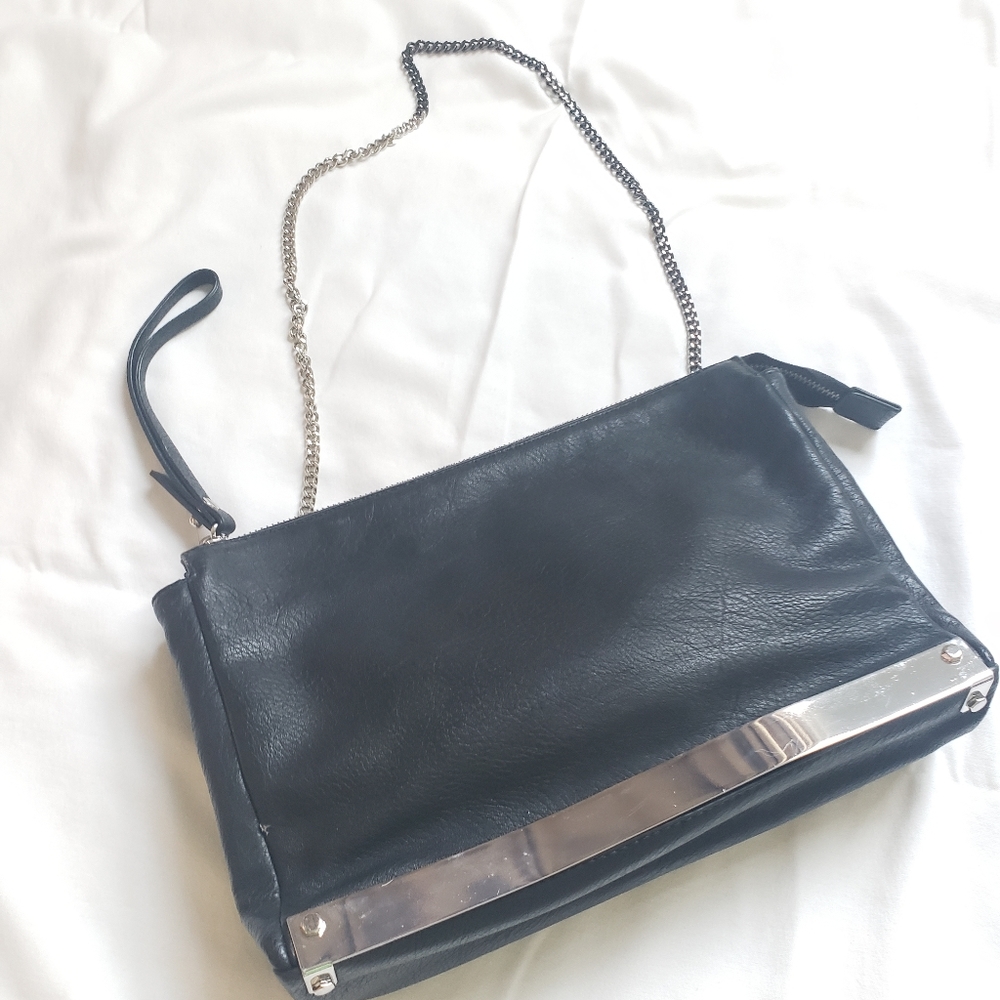 zara • chain link purse